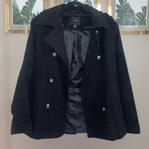 Forever 21 Black Winter Coat Size Medium